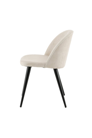 Velvet Matstol 2-pack - Svart / Créme