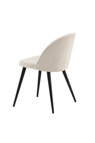 Velvet Matstol 2-pack - Svart / Créme