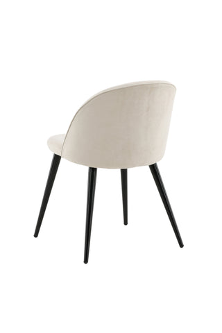 Velvet Matstol 2-pack - Svart / Créme