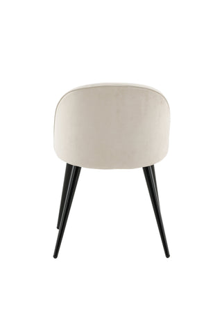 Velvet Matstol 2-pack - Svart / Créme