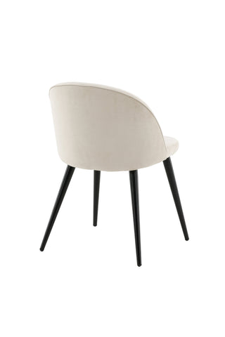 Velvet Matstol 2-pack - Svart / Créme