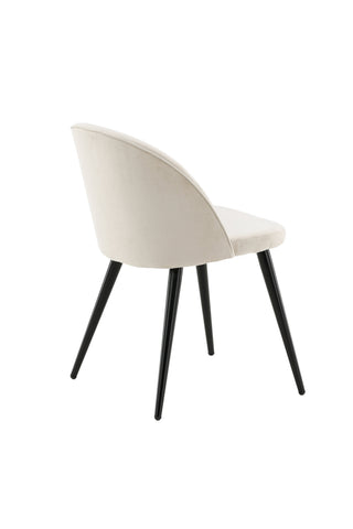 Velvet Matstol 2-pack - Svart / Créme