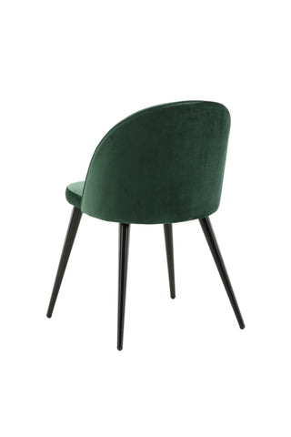 Sammet Matstol 2-pack - Svart / Mossgrön Sammet