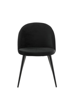 Velvet Matstol 2-pack - Svart / Svart Sammet
