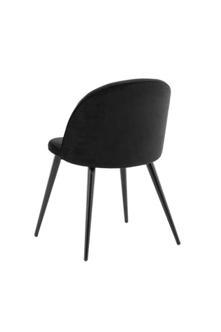 Velvet Matstol 2-pack - Svart / Svart Sammet