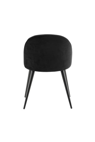 Velvet Matstol 2-pack - Svart / Svart Sammet