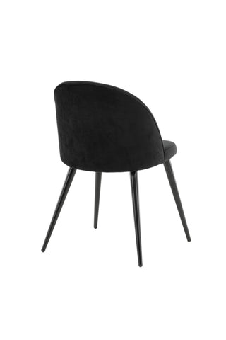 Velvet Matstol 2-pack - Svart / Svart Sammet