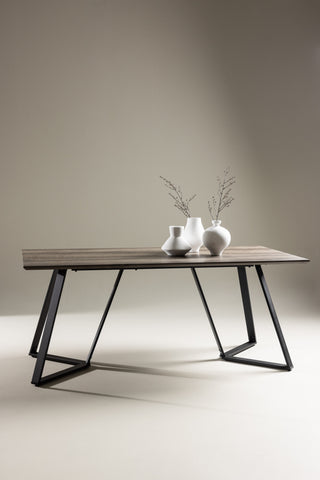 Marina Matbord - Svart / Grå Ek - 180*90*H75