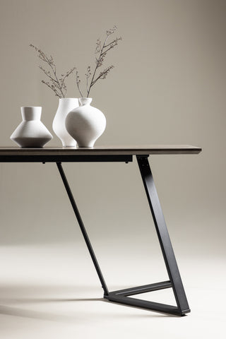 Marina Matbord - Svart / Grå Ek - 180*90*H75
