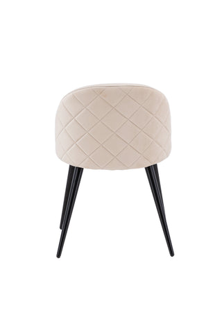 Velvet Stitches Stol 2-pack - Svart / Beige Sammet