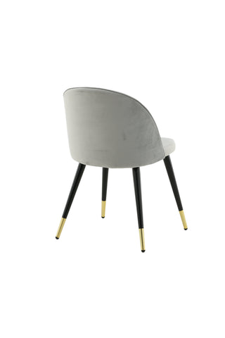 Velvet Matstol 2-pack - Mässing - Svart/Ljusgrå