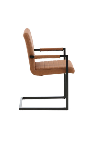 Art Karmstol 2-pack - Svart / Brun PU
