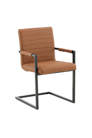 Art Karmstol 2-pack - Svart / Brun PU
