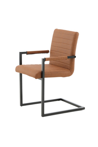 Art Karmstol 2-pack - Svart / Brun PU