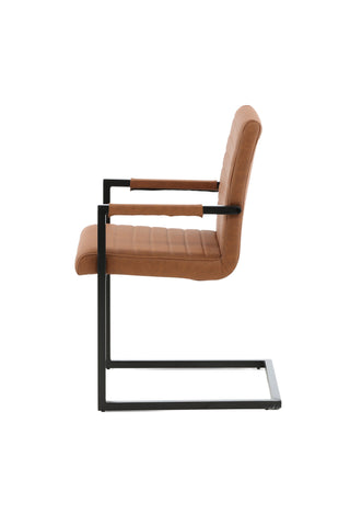 Art Karmstol 2-pack - Svart / Brun PU