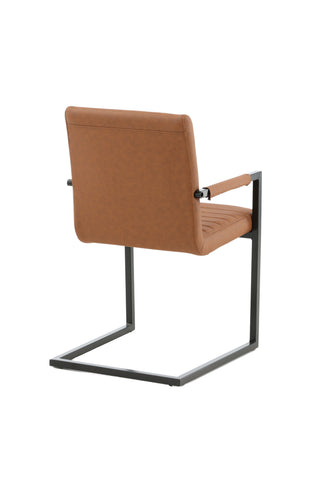 Art Karmstol 2-pack - Svart / Brun PU