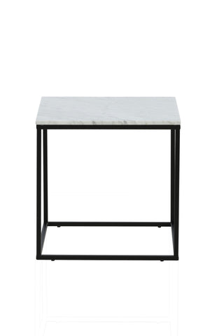 Estelle Sidobord Vit Marmor / Matt Svart