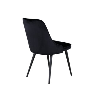 Velvet Deluxe Dining Chair 2-pack - Svarta ben / Black Velvetv