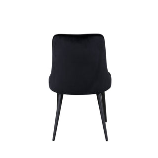 Velvet Deluxe Dining Chair 2-pack - Svarta ben / Black Velvetv