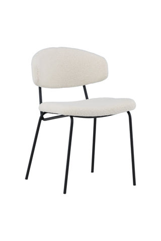 Venture Home Chico Matstol 2-pack - Svart / Vit Boucle
