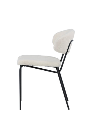 Venture Home Chico Matstol 2-pack - Svart / Vit Boucle