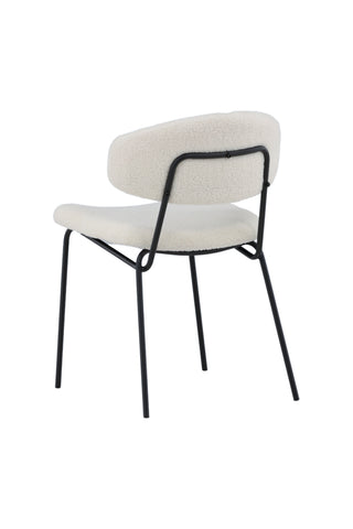 Venture Home Chico Matstol 2-pack - Svart / Vit Boucle