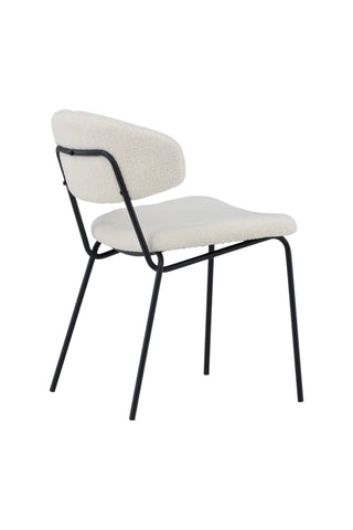 Venture Home Chico Matstol 2-pack - Svart / Vit Boucle