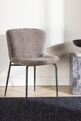 Venture Home Modesto Matstol 2-pack - Svart / Grå Boucle