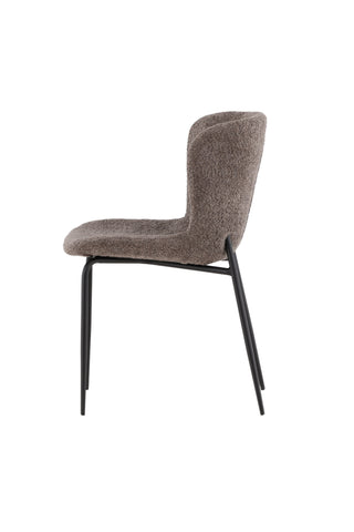 Venture Home Modesto Matstol 2-pack - Svart / Grå Boucle