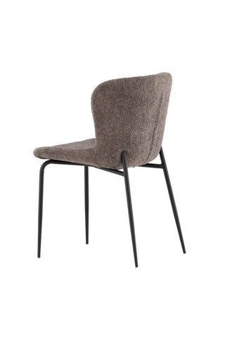 Venture Home Modesto Matstol 2-pack - Svart / Grå Boucle
