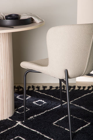 Venture Home Modesto Matstol 2-pack - Svart / Beige Boucle