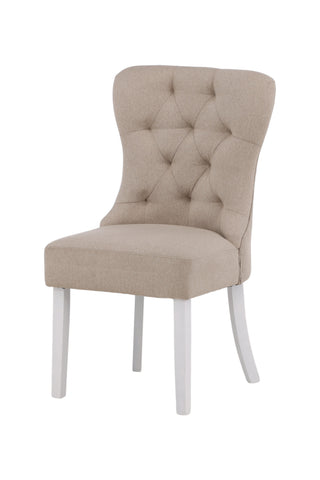 Venture Home Vista Matstol 2-pack - Vit / Beige Linne