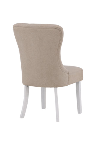 Venture Home Vista Matstol 2-pack - Vit / Beige Linne