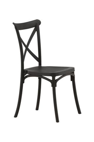 Venture Home Crosett Matstol 2-pack - Mattsvart / Mattsvart plast