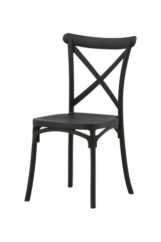 Venture Home Crosett Matstol 2-pack - Mattsvart / Mattsvart plast