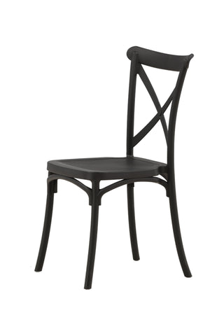 Venture Home Crosett Matstol 2-pack - Mattsvart / Mattsvart plast