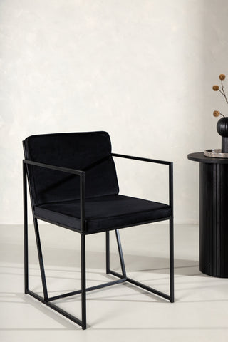 Venture Home Richmond Dining Chair 2-pack - Svart / Svart sammet