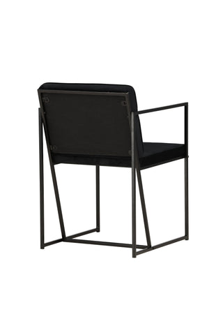 Venture Home Richmond Dining Chair 2-pack - Svart / Svart sammet