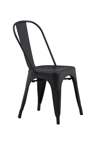 Venture Home Tempe Dining Chair 4-pack - Mattsvart / Metall