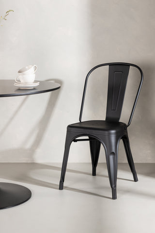 Venture Home Tempe Dining Chair 4-pack - Mattsvart / Metall