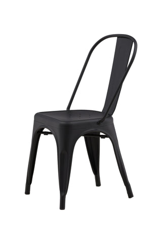 Venture Home Tempe Dining Chair 4-pack - Mattsvart / Metall
