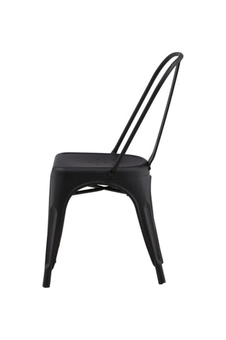 Venture Home Tempe Dining Chair 4-pack - Mattsvart / Metall