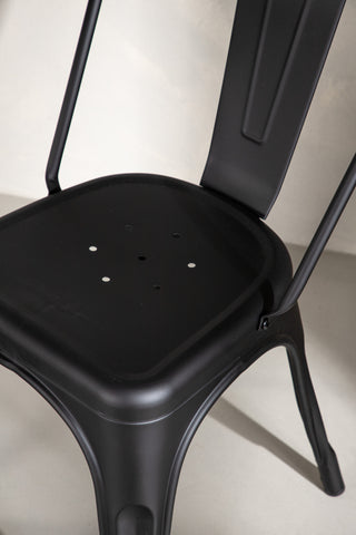 Venture Home Tempe Dining Chair 4-pack - Mattsvart / Metall