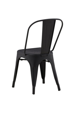 Venture Home Tempe Dining Chair 4-pack - Mattsvart / Metall