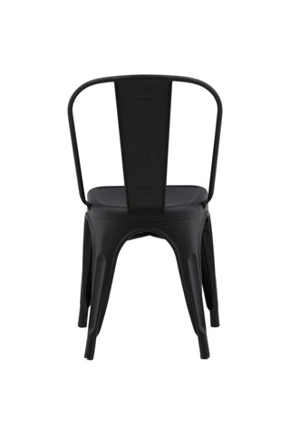Venture Home Tempe Dining Chair 4-pack - Mattsvart / Metall