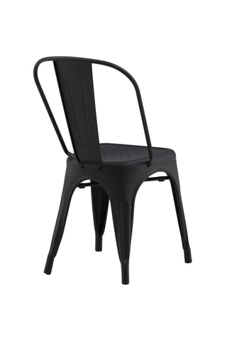 Venture Home Tempe Dining Chair 4-pack - Mattsvart / Metall