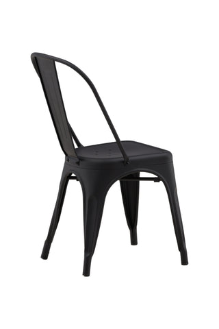 Venture Home Tempe Dining Chair 4-pack - Mattsvart / Metall