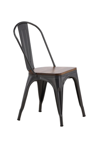 Venture Home Tempe Dining Chair 2-pack - Mörkgrå / Mörkbrun MDF