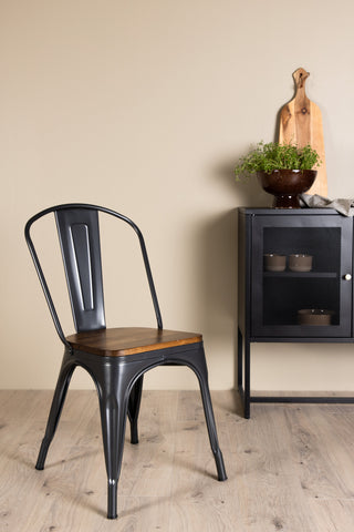 Venture Home Tempe Dining Chair 2-pack - Mörkgrå / Mörkbrun MDF