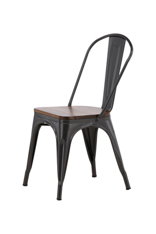 Venture Home Tempe Dining Chair 2-pack - Mörkgrå / Mörkbrun MDF